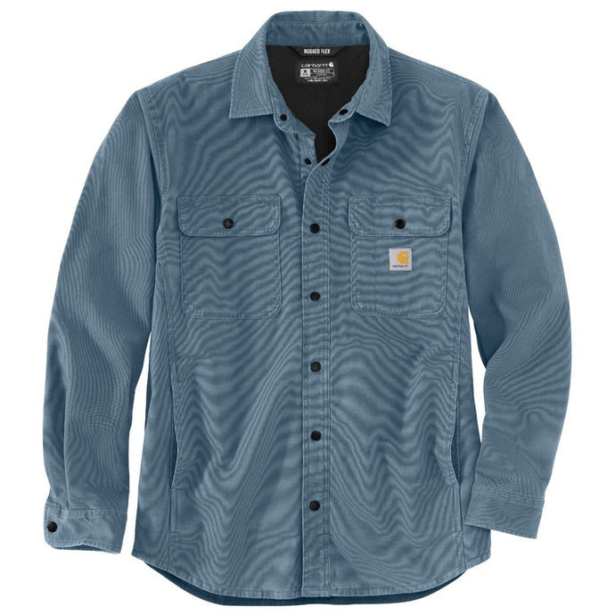 'Carhartt' Men's Rugged Flex® Canvas Fleece Lined Shirt Jacket - Thndercloud