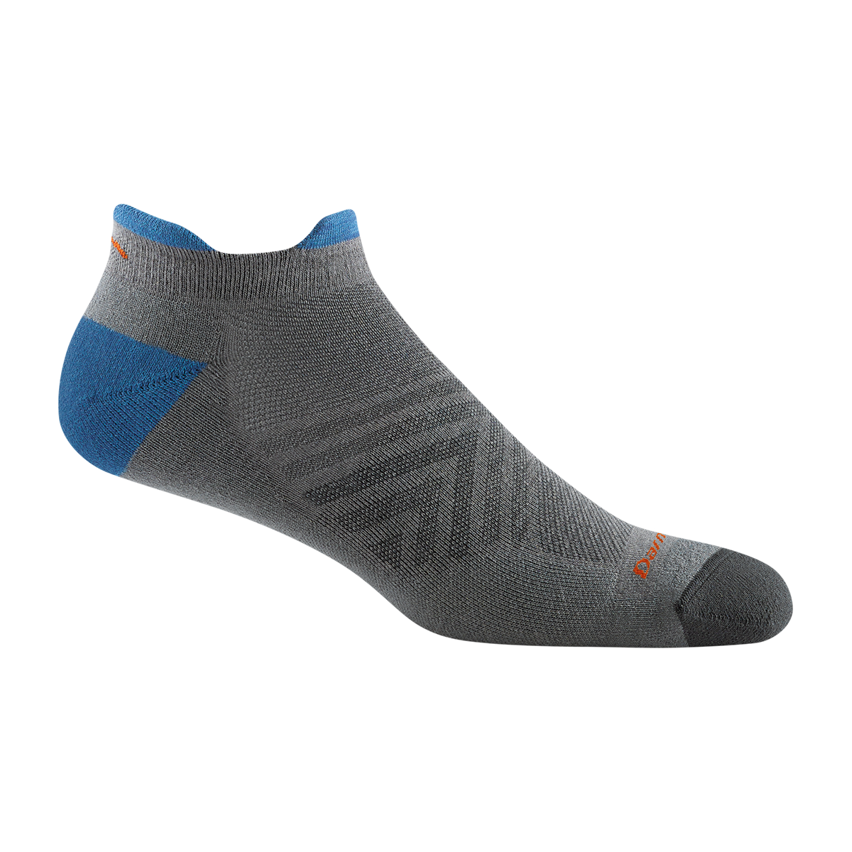 'Darn Tough Vermont' Men's Coolmax No Show Tab Ultra-Lightweight Running Socks - Grey