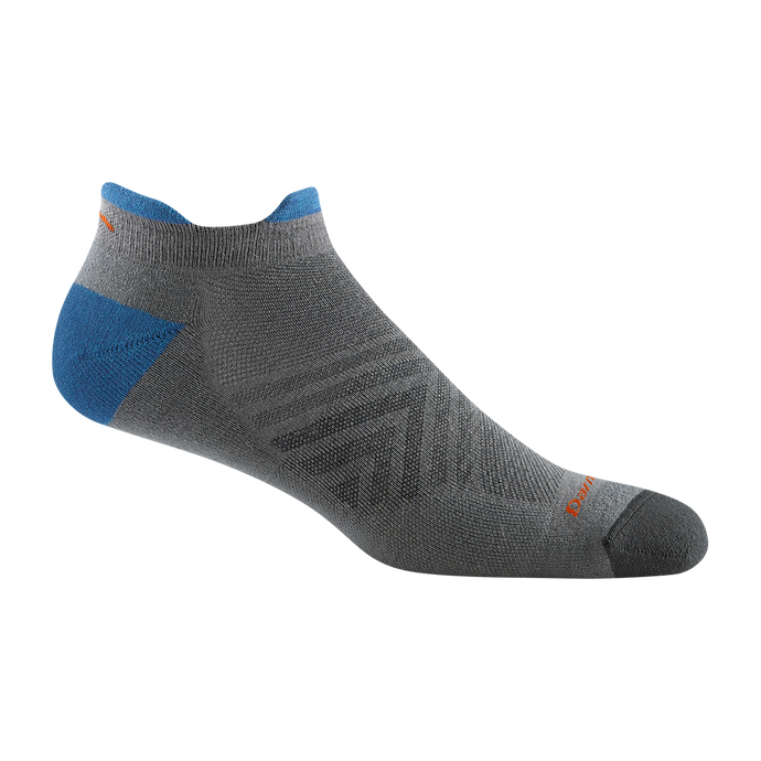 'Darn Tough Vermont' Men's Coolmax No Show Tab Ultra-Lightweight Running Socks - Grey