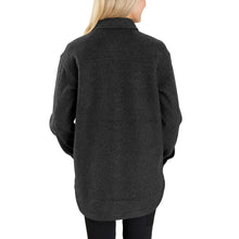 'Carhartt' Women's Brushed Fleece Shirt-Jac - Black Heather
