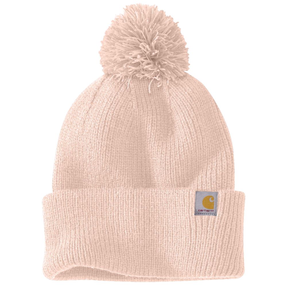 'Carhartt' Women's Knit Pom Pom Cuffed Beanie - Georgia Peach