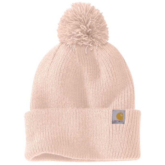 'Carhartt' Women's Knit Pom Pom Cuffed Beanie - Georgia Peach