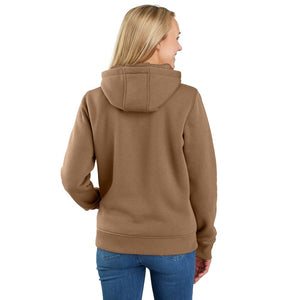 'Carhartt' Women's Midweight Sherpa Lined Full Zip Hoodie - Flaxseed