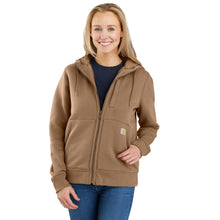 'Carhartt' Women's Midweight Sherpa Lined Full Zip Hoodie - Flaxseed