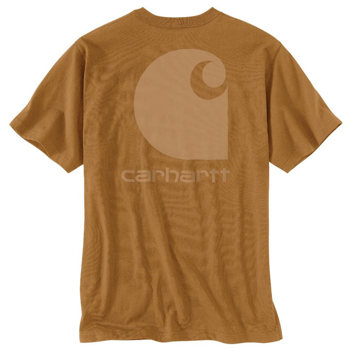 'Carhartt' Men's Relaxed Fit Heavyweight Pocket 'C' Graphic Tee - Carhartt Brown