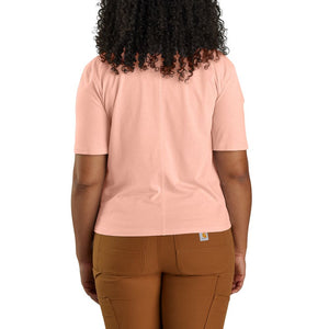'Carhartt' Women's Tencel™ Fiber Loose Fit Graphic T-Shirt - Tropical Peach