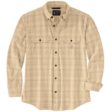 'Carhartt' Men's Loose Fit Midweight Chambray Plaid Button Down - Oat Milk