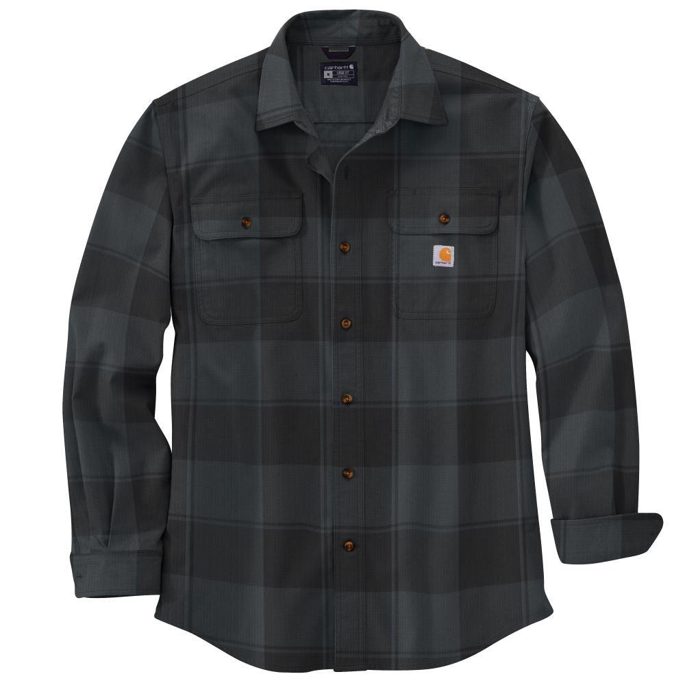 'Carhartt' Men's Loose Fit Heavyweight Flannel Long Sleeve - Black