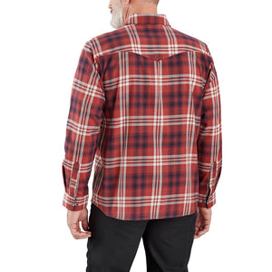 'Carhartt' Men's Montana Snap Plaid - Dark Barn Red