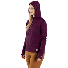 'Carhartt' Women's Force 1/2 Zip Hoodie - Eggplant