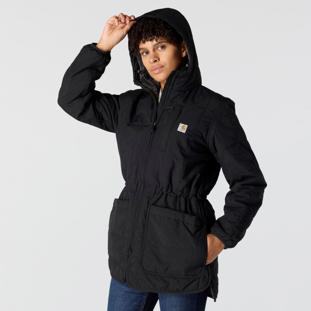 'Carhartt' Women's Rockford Lightweight Insulated Hooded Coat - Black