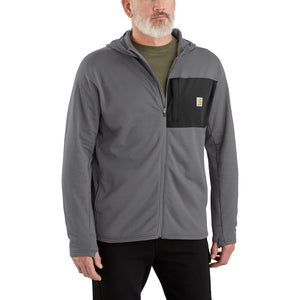 'Carhartt' Men's Force Full Hooded Zip - Steel