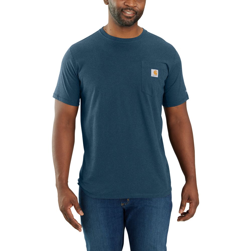 'Carhartt' Men's Force® Relaxed Fit Midweight Pocket Tee - Light Huron Heather