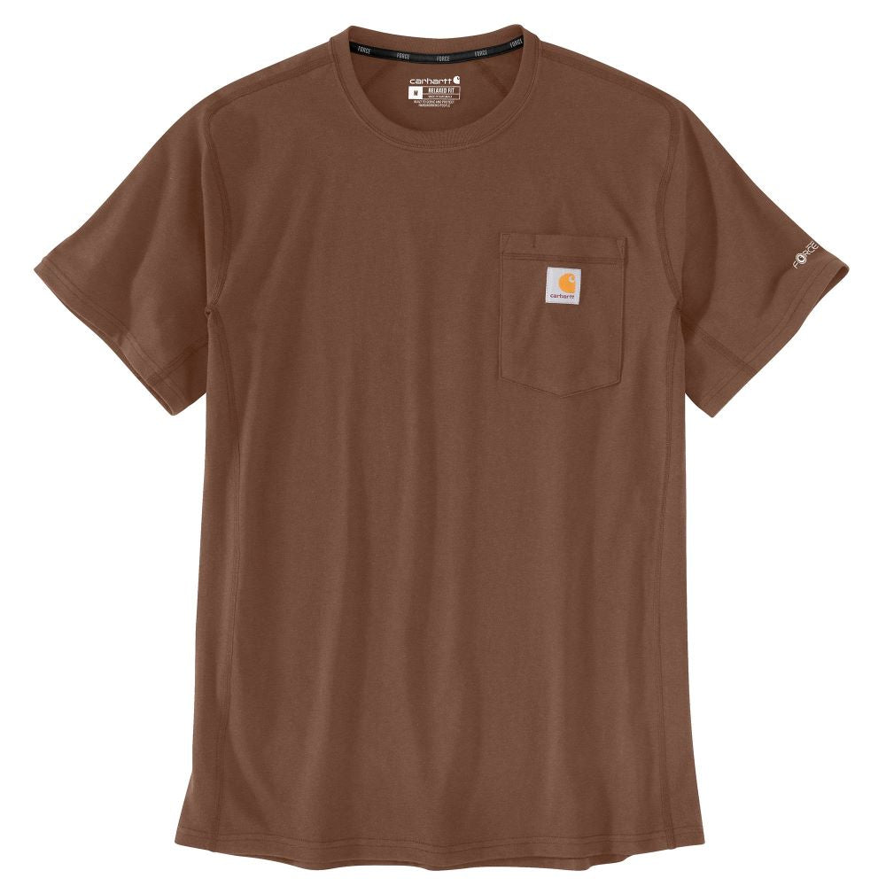 'Carhartt' Men's Force® Relaxed Fit Midweight Pocket Tee - Mocha Heather