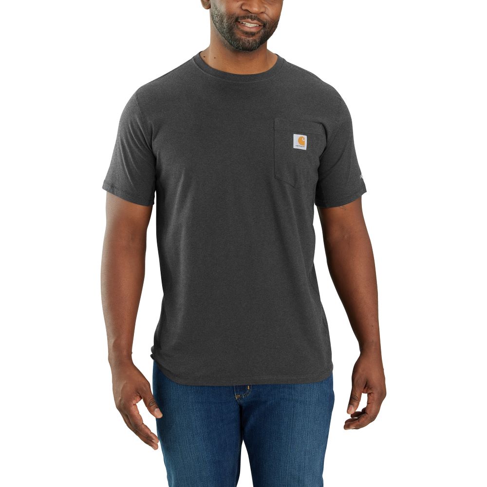 'Carhartt' Men's Force® Relaxed Fit Midweight Pocket Tee - Carbon Heather