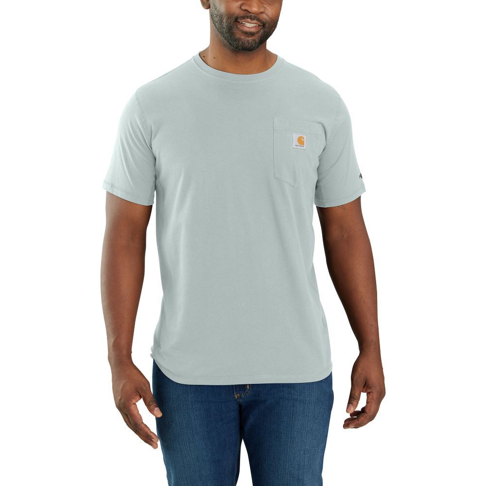 'Carhartt' Men's Force® Relaxed Fit Midweight Pocket Tee - Dew Drop