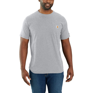 'Carhartt' Men's Force® Relaxed Fit Midweight Pocket Tee - Heather Grey
