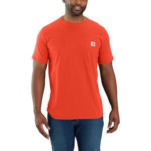 'Carhartt' Men's Force® Relaxed Fit Midweight Pocket T-Shirt - Cherry Tomato