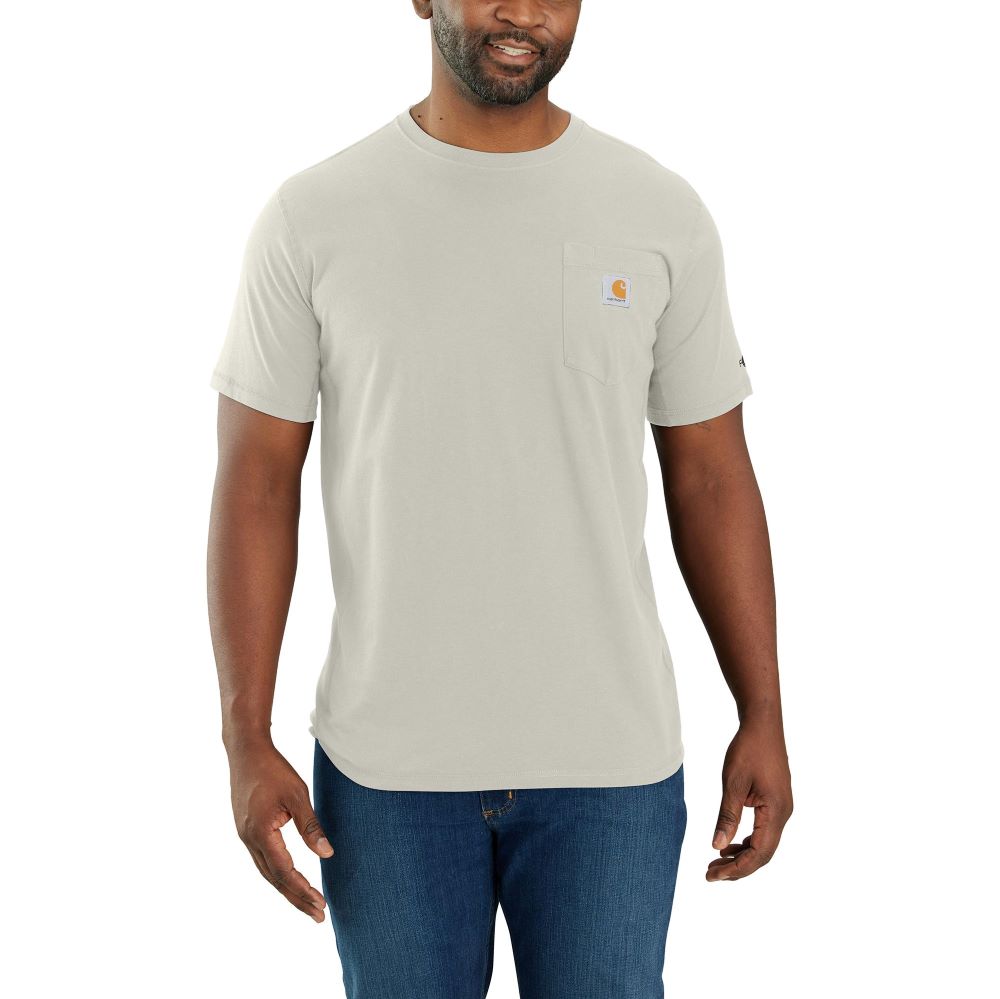 'Carhartt' Men's Force® Relaxed Fit Midweight Pocket T-Shirt - Malt