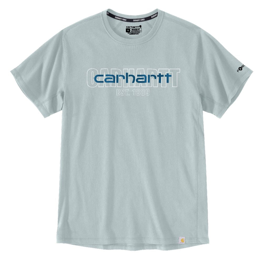 'Carhartt' Men's Midweight Logo Graphic T-Shirt - Dew Drop