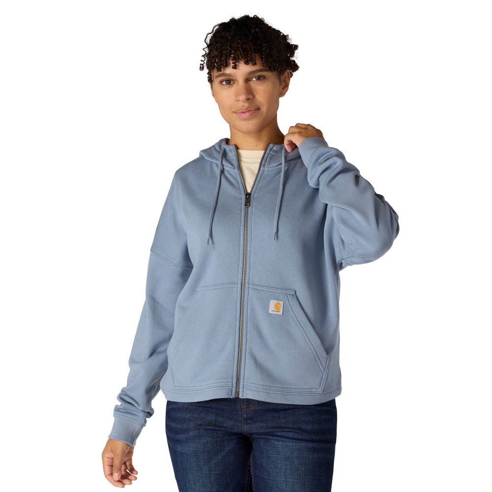 'Carhartt' Women's Tencel Full Zip Hoodie - Light Faded Navy