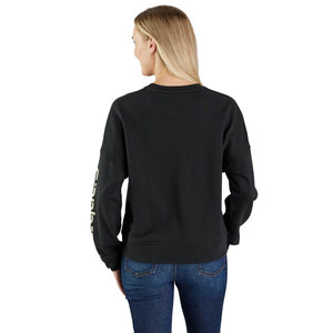 'Carhartt' Women's Sleeve Graphic Sweatshirt - Black