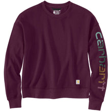 'Carhartt' Women's Sleeve Graphic Sweatshirt - Eggplant