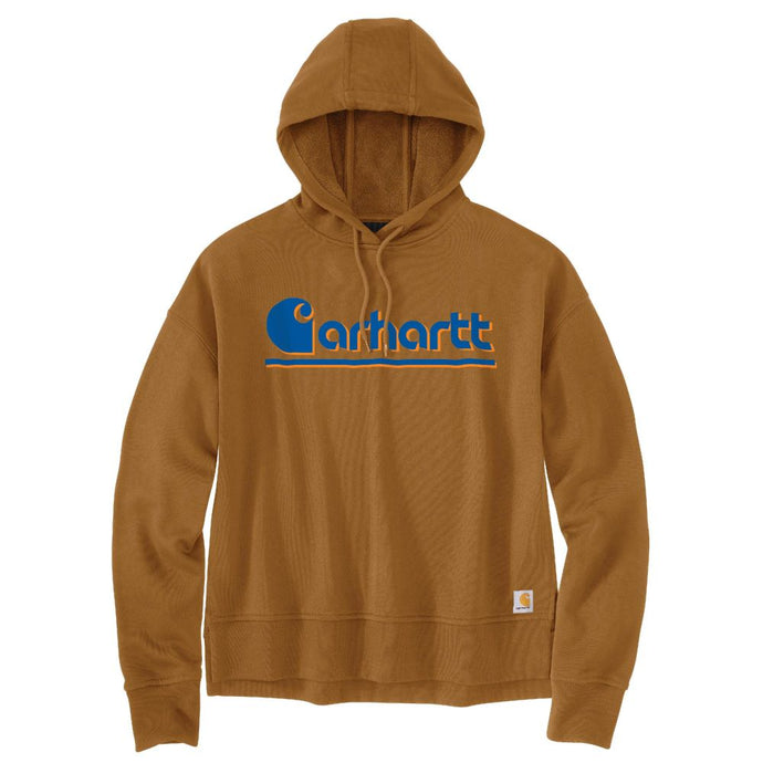 'Carhartt' Women's Graphic Hooded Sweatshirt - Carhartt Brown