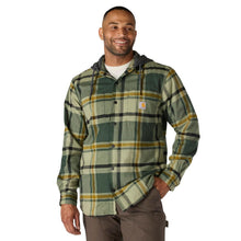 'Carhartt' Men's Flannel Fleece Hooded Jacket - Forestry Green