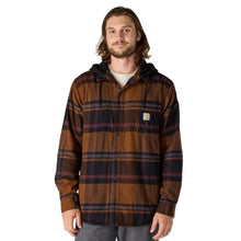 'Carhartt' Men's Flannel Fleece Hooded Jacket - Black