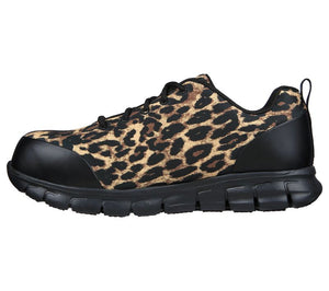 'Skechers' Women's Sure Track-Saivy EH Comp Toe - Leopard