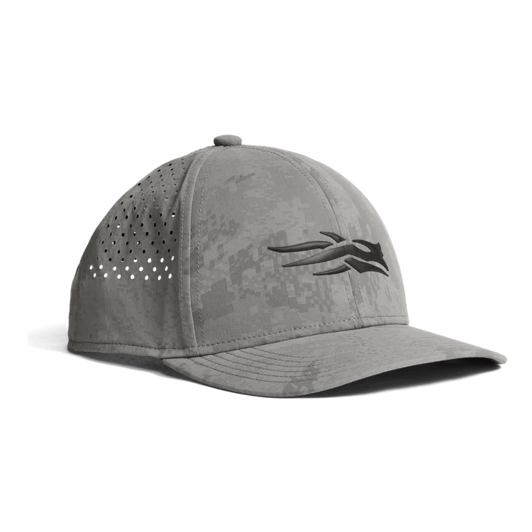 'Sitka' Men's Icon Plus Mid Pro Trucker Cap - Woodsmoke Camo