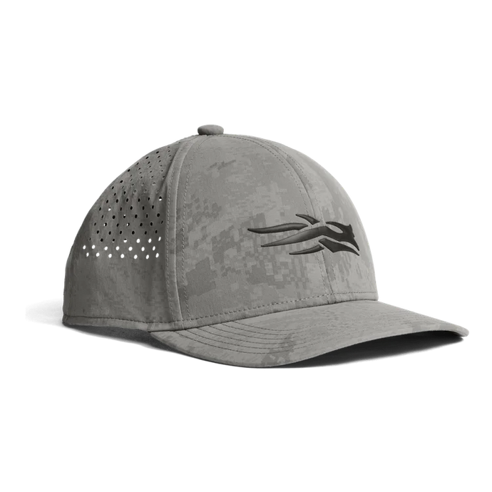 'Sitka' Men's Icon Plus Mid Pro Trucker Cap - Woodsmoke Camo