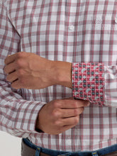 'Wrangler' Men's George Strait™ Striped Plaid Button Down - Red