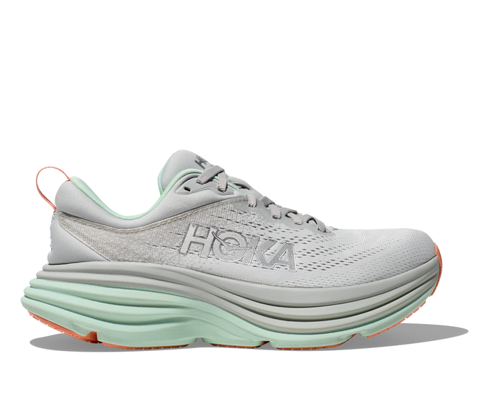 'HOKA' Women's Bondi 8 - Stardust / Aqua Breeze