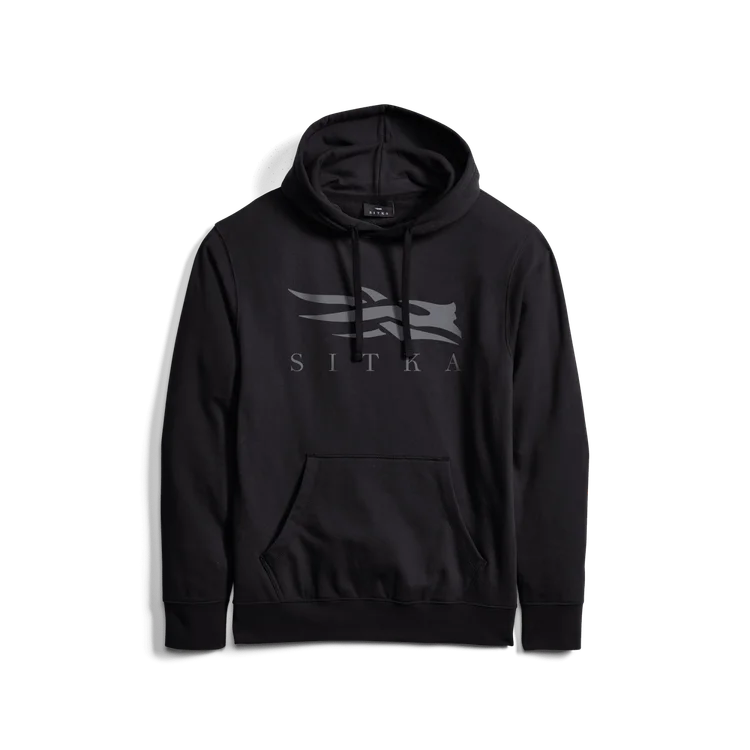 'Sitka' Men's Icon Pullover Hoodie - Black / Charcoal