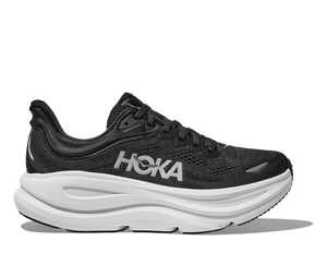 'HOKA' Men's Bondi 9 - Black / White (Extra Wide)