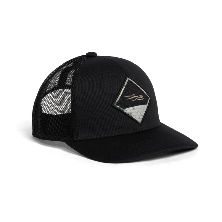 'Sitka' Men's Optifade Badge Mid Pro Trucker Cap - Sitka Black