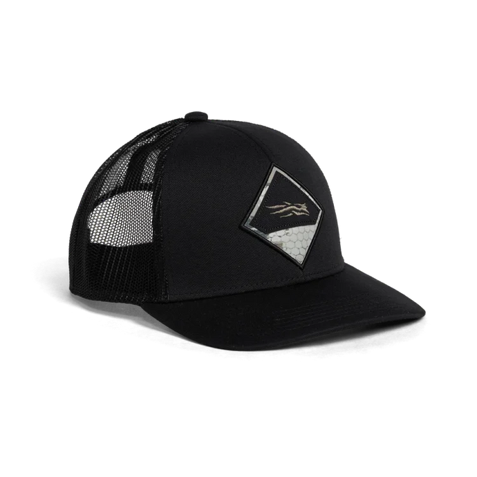 'Sitka' Men's Optifade Badge Mid Pro Trucker Cap - Sitka Black