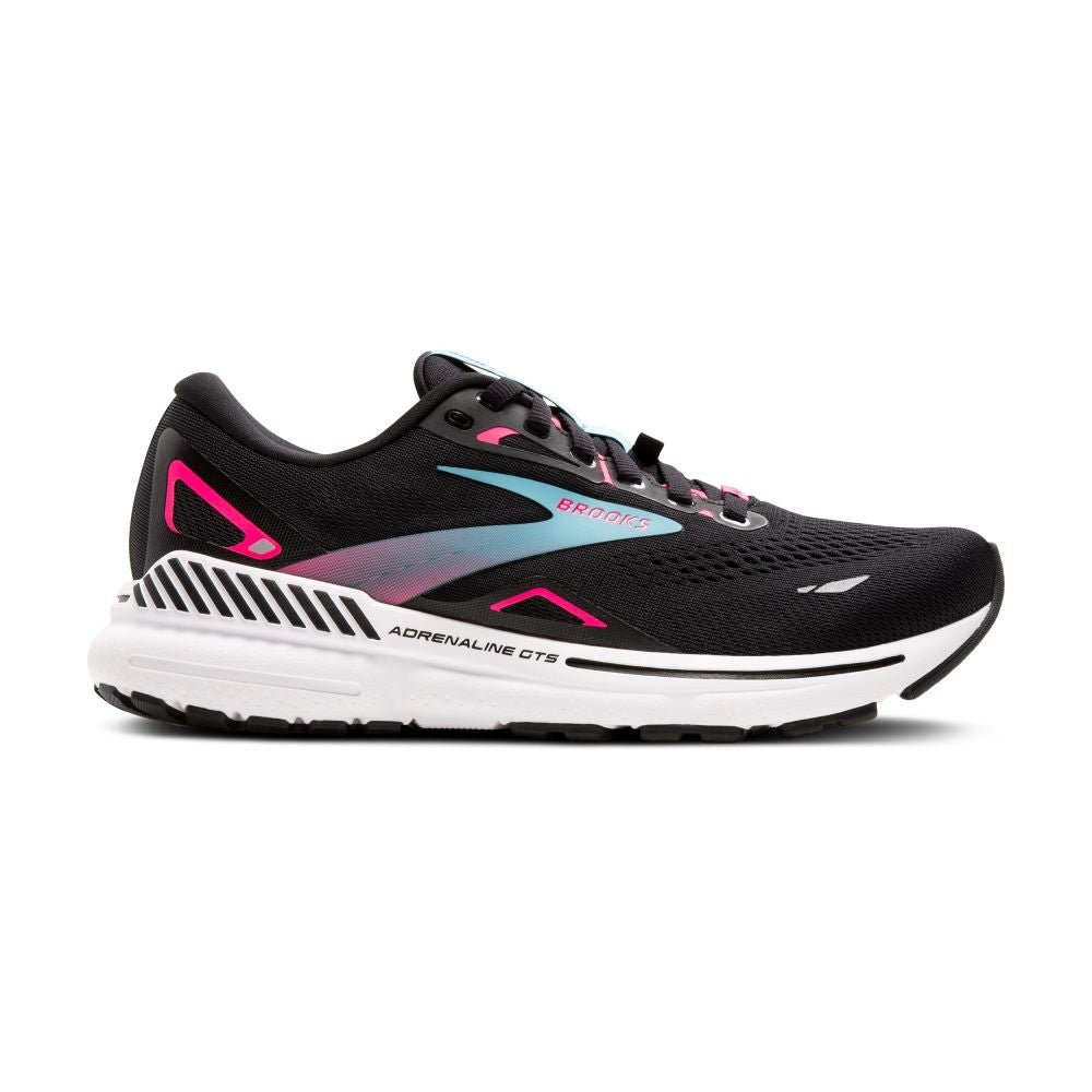 'Brooks' Women's Adrenaline GTS 23 GTX - Black / Knockout Pink / Blue