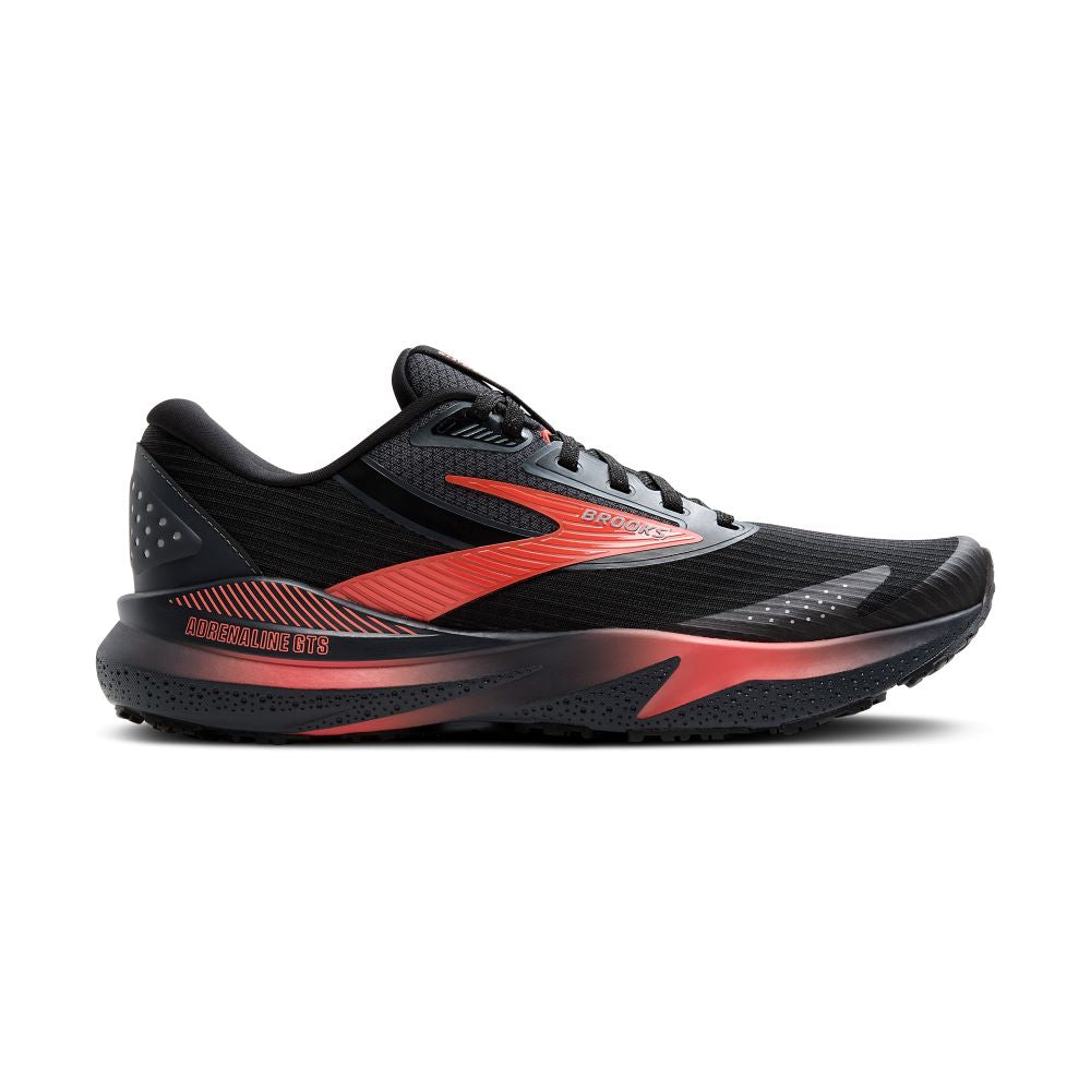 'Brooks' Women' Adrenaline GTS 24 Weatherized - Black / Ebony / Hot Coral