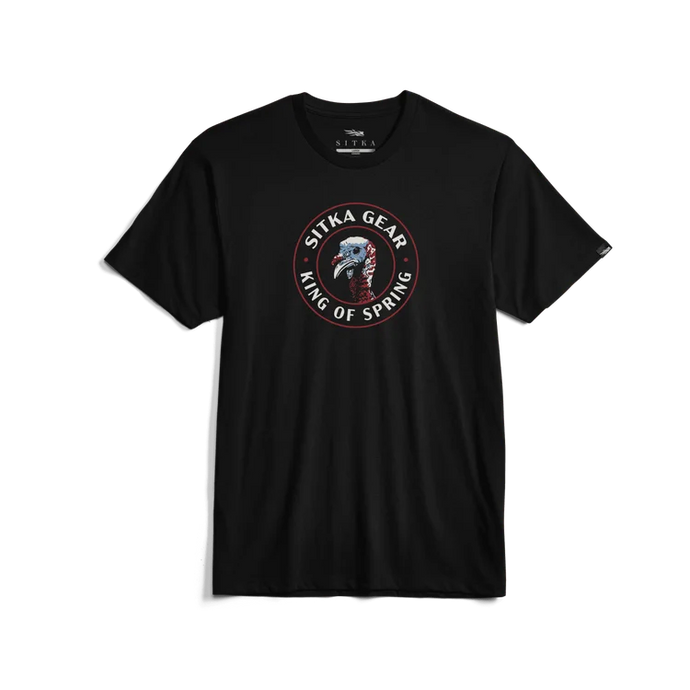 'Sitka' Men's King Of Spring Short Sleeve Shirt - Black
