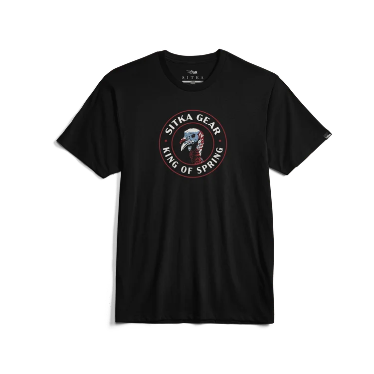 'Sitka' Men's King Of Spring Short Sleeve Shirt - Black