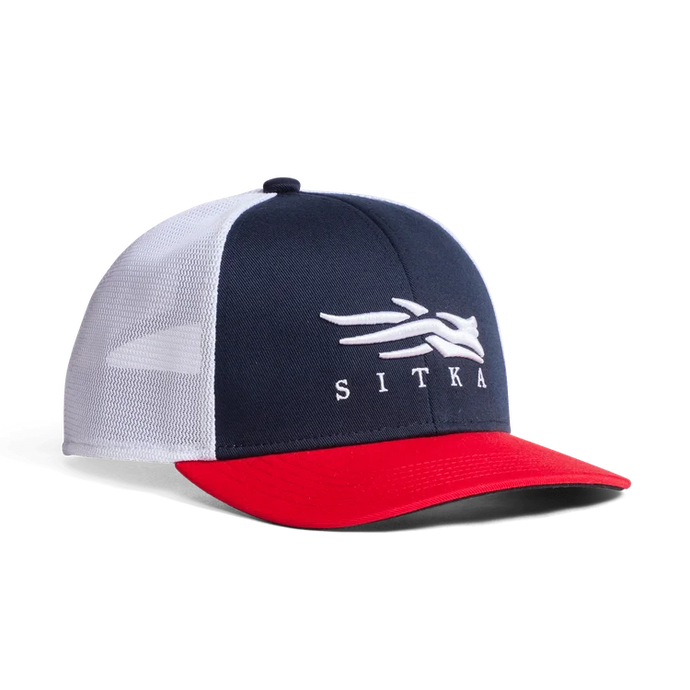 'Sitka' Men's Icon Flex Mid Pro Trucker Cap - Eclipse