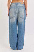 'Cello' Women's Low Rise Baggy Jeans - Light Blue