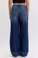 'Cello' Women's Mid Rise Wide Leg with Cuffed Hem - Dark Blue