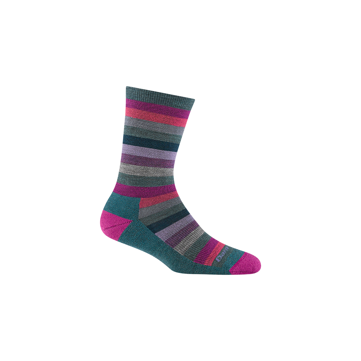 'Darn Tough Vermont' Women's Mystic Striped Crew Lightweight Socks - Spruce