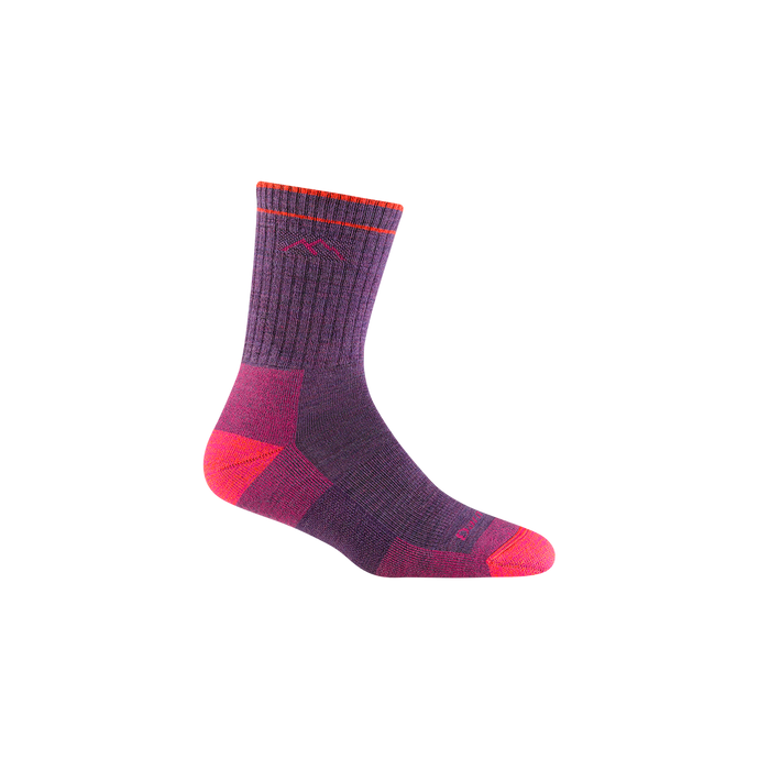 'Darn Tough Vermont' Women's Micro Hiker Crew Socks - Plum Heather