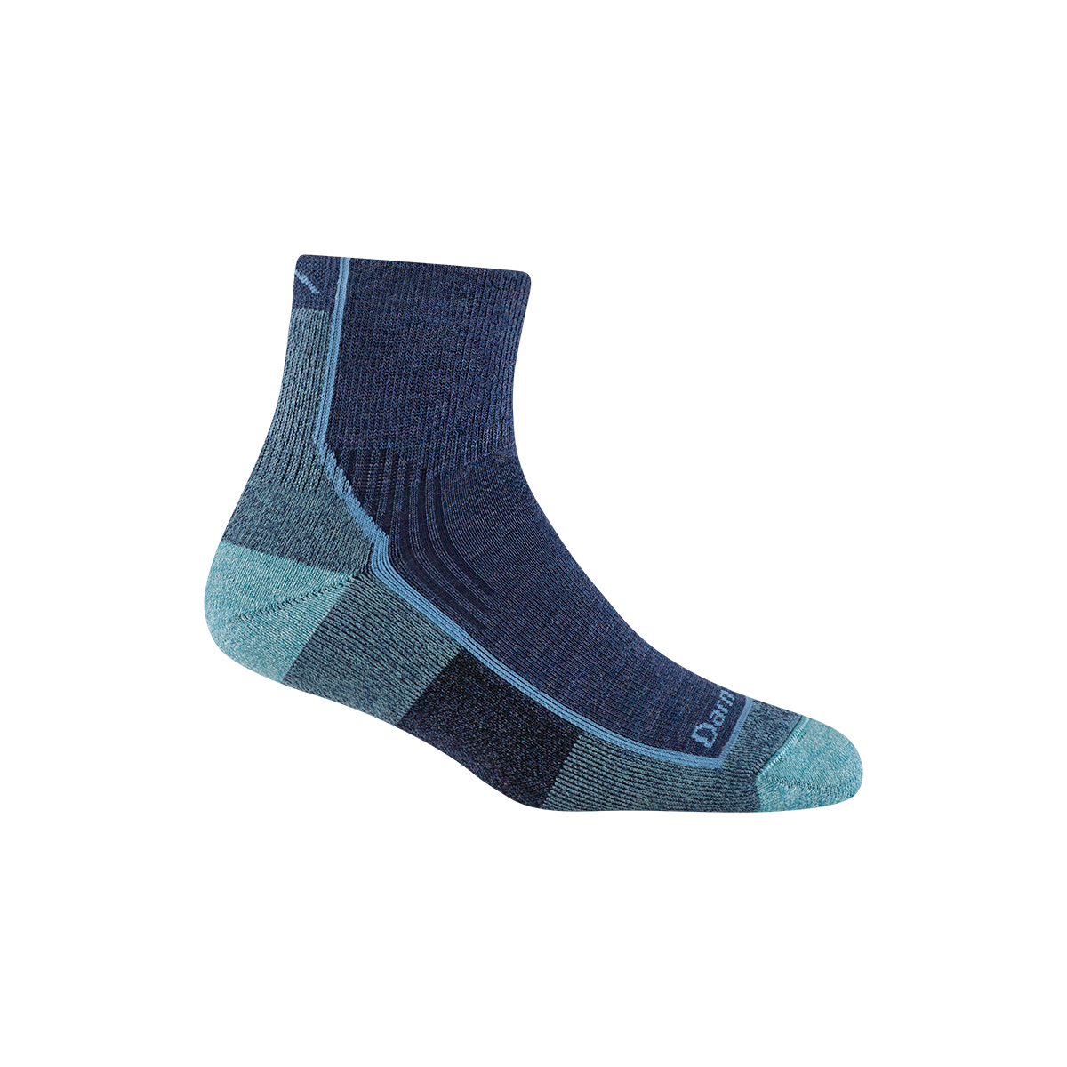 'Darn Tough Vermont' Women's Hiker Quarter Midweight Hiking Socks - Blue Jay