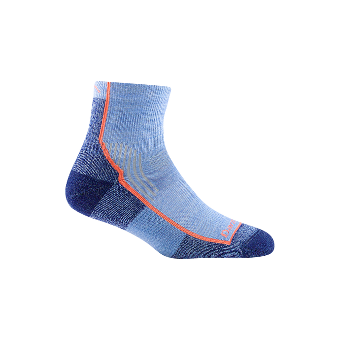 'Darn Tough Vermont' Women's Hiker Quarter Midweight Hiking Socks - Denim